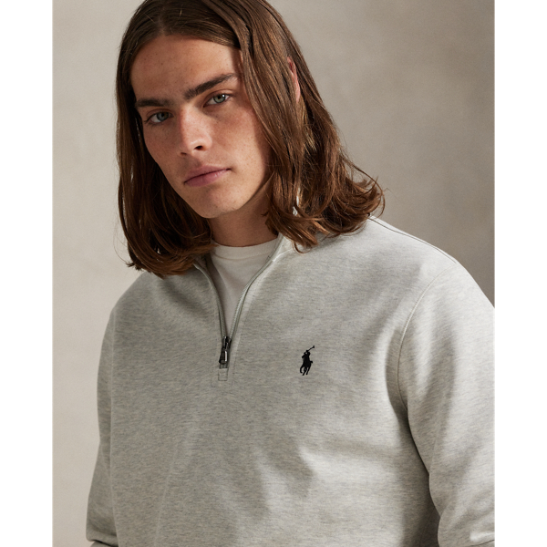 Double-Knit Quarter-Zip Pullover