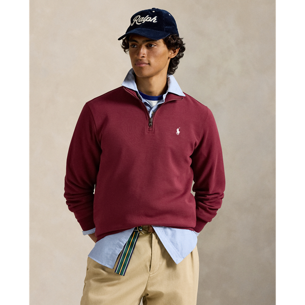 Double-Knit Quarter-Zip Pullover