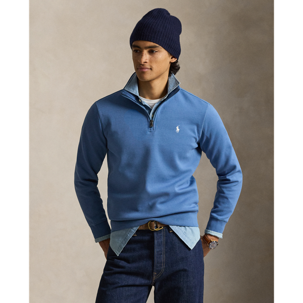 Double-Knit Quarter-Zip Pullover