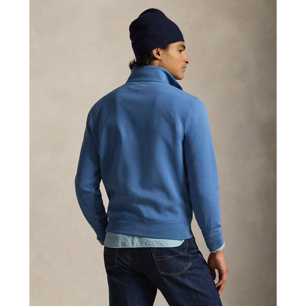 Pull quart de zip en maille double Polo Ralph Lauren en Bleu lacustre 5