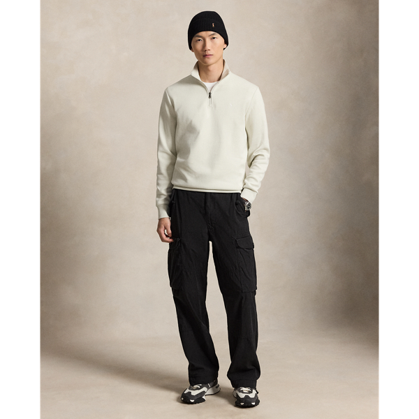 Double-Knit Quarter-Zip Pullover