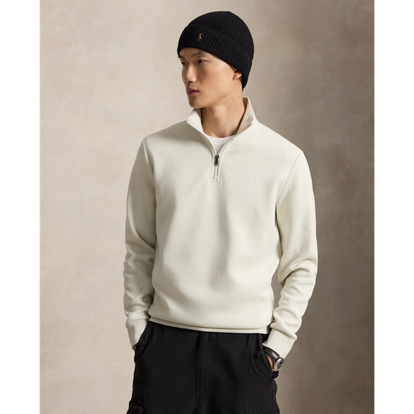 Double-Knit Quarter-Zip Pullover