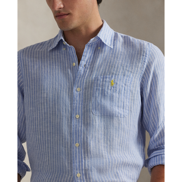 Custom Fit Striped Linen Shirt