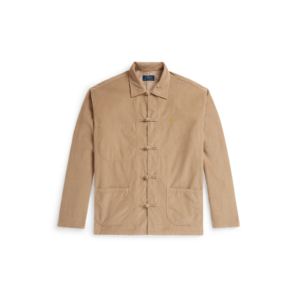 Vintage Khaki Camp Collar Corduroy Shirt Polo Ralph Lauren 2