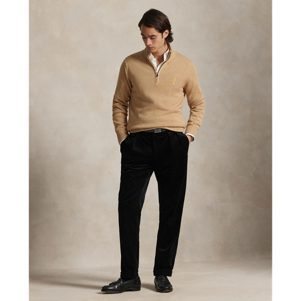 Cotton Quarter-Zip Sweater