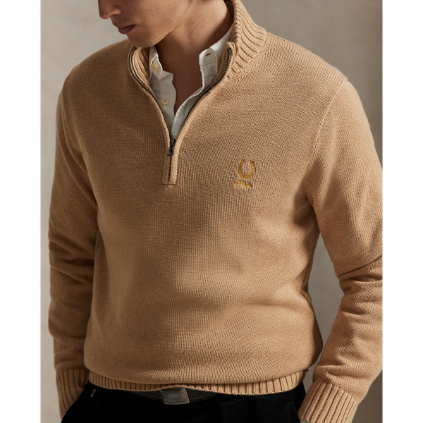 Cotton Quarter-Zip Sweater