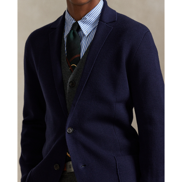 Washable Wool Blazer Cardigan