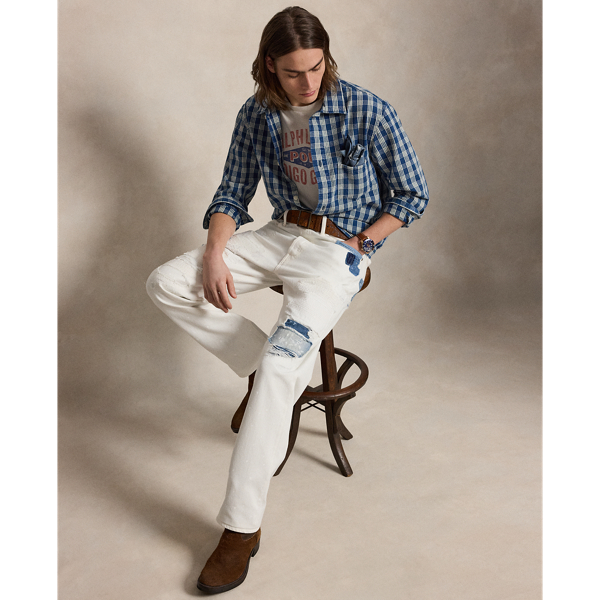 Jean traditionnel vieilli Straight Fit