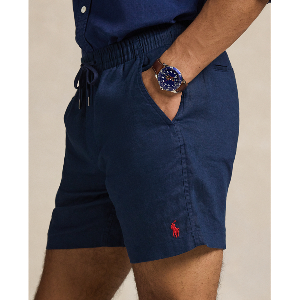 Newport Navy 6-Inch Polo Prepster Linen Short Polo Ralph Lauren 6