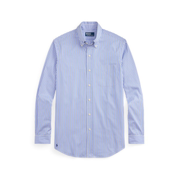Blue/White Classic Fit Striped Poplin Shirt Polo Ralph Lauren 2