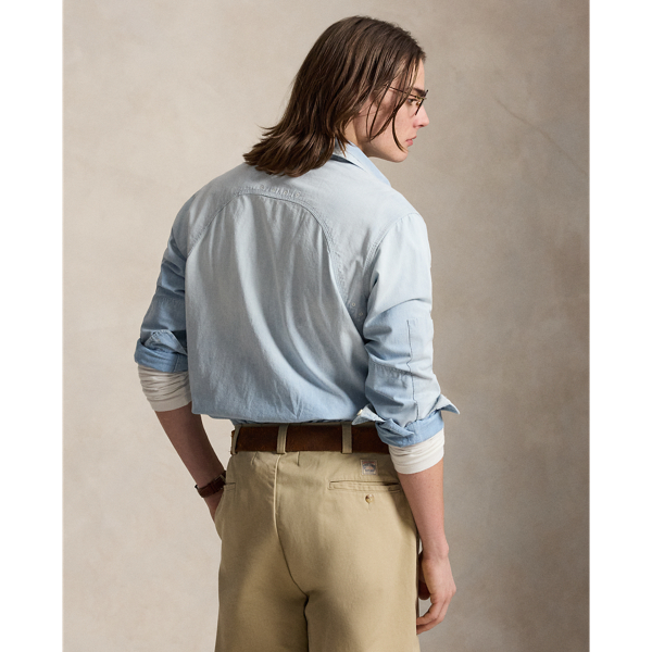 Medium Indigo Classic Fit Chambray Workshirt Polo Ralph Lauren 5