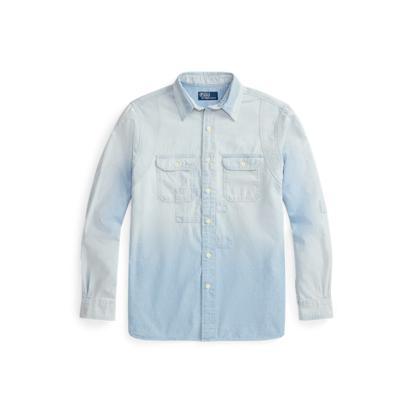 Medium Indigo Classic Fit Chambray Workshirt Polo Ralph Lauren 2