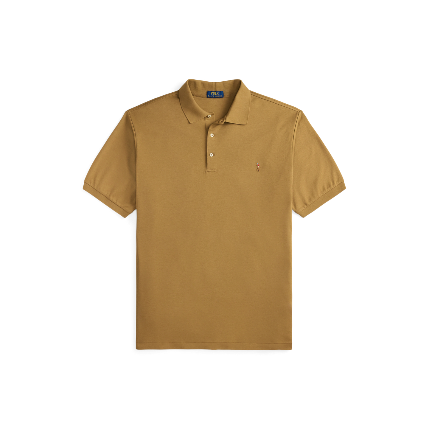 Мужское поло Ralph Lauren Soft Cotton Polo, цвет: Коричневый — фото 6