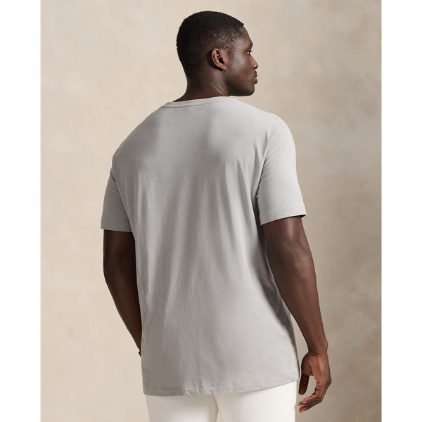 Soft Grey Jersey V-Neck T-Shirt Big & Tall 5