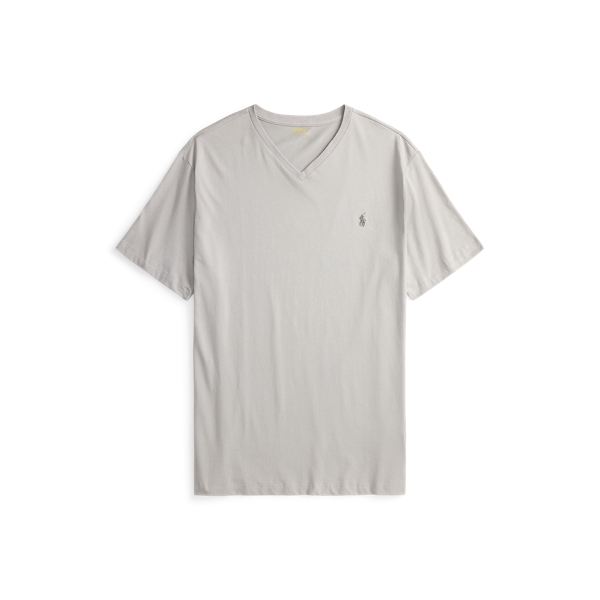 Soft Grey Jersey V-Neck T-Shirt Big & Tall 2