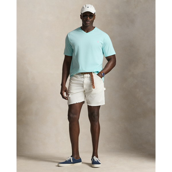 New Aqua Jersey V-Neck T-Shirt Big & Tall 4