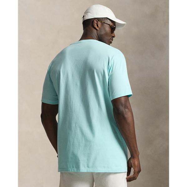 New Aqua Jersey V-Neck T-Shirt Big & Tall 5