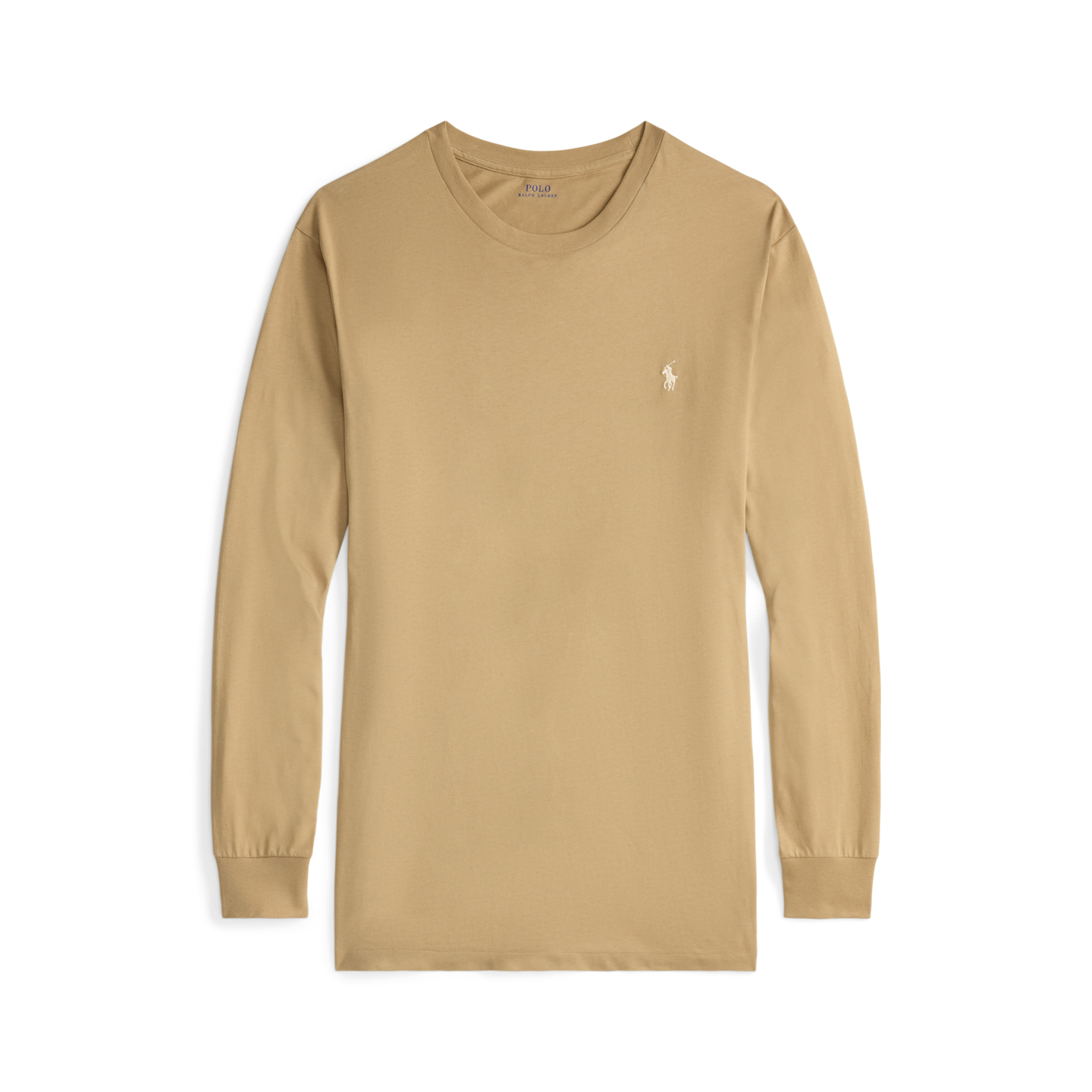 Мужская футболка Ralph Lauren Jersey Long-Sleeve T-Shirt, цвет: Рыжевато-коричневый — фото 5