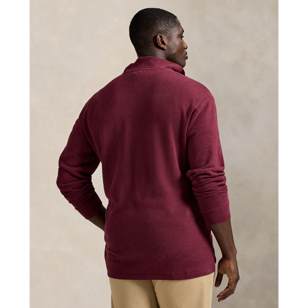 Rippenpullover mit Viertelreißverschluss