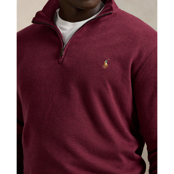 Rippenpullover mit Viertelreißverschluss