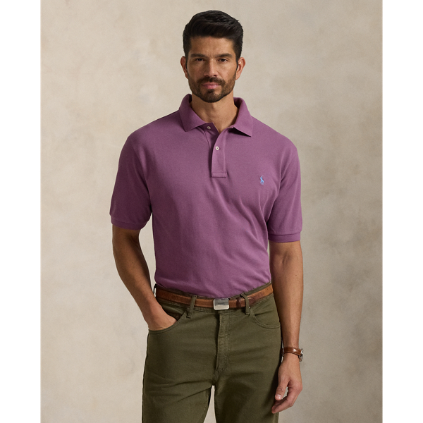 Purple polo shirt with pocket best sale