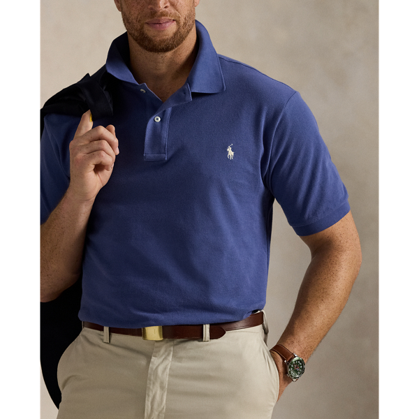 Earth Blue The Iconic Mesh Polo Shirt Big & Tall 6