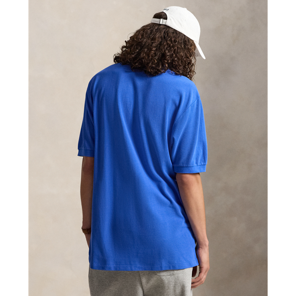 New Iris Blue The Iconic Mesh Polo Shirt Big & Tall 5