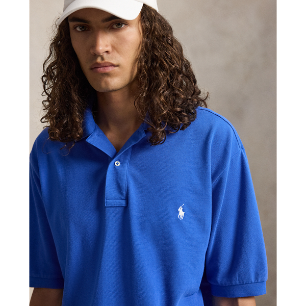 New Iris Blue The Iconic Mesh Polo Shirt Big & Tall 6
