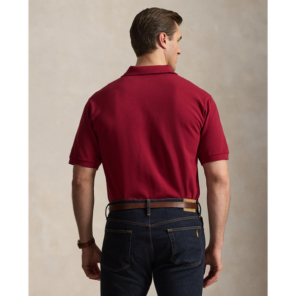 Heritage Red The Iconic Mesh Polo Shirt Big & Tall 5