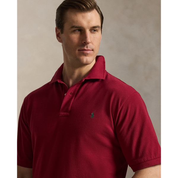 Heritage Red The Iconic Mesh Polo Shirt Big & Tall 6