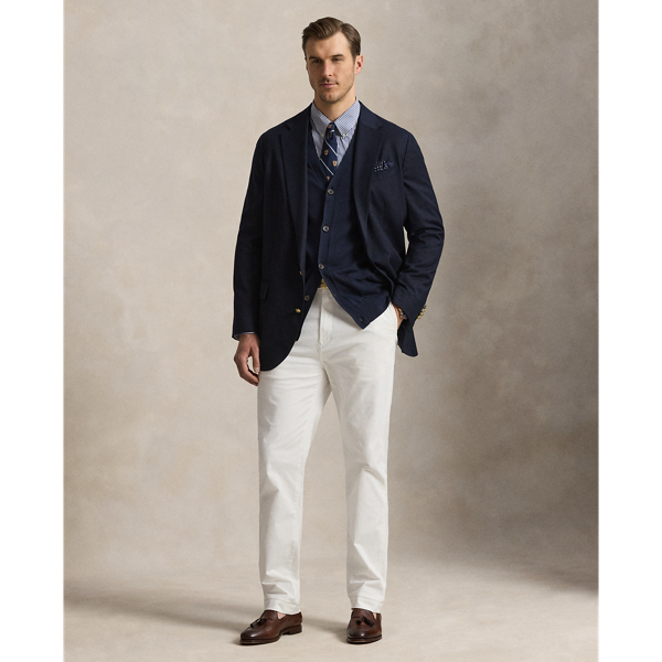 White Bedford Classic Fit Washed Chino Pant Big & Tall 1