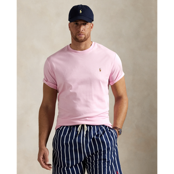 Pink Maglietta a girocollo in cotone morbido Big & Tall 1