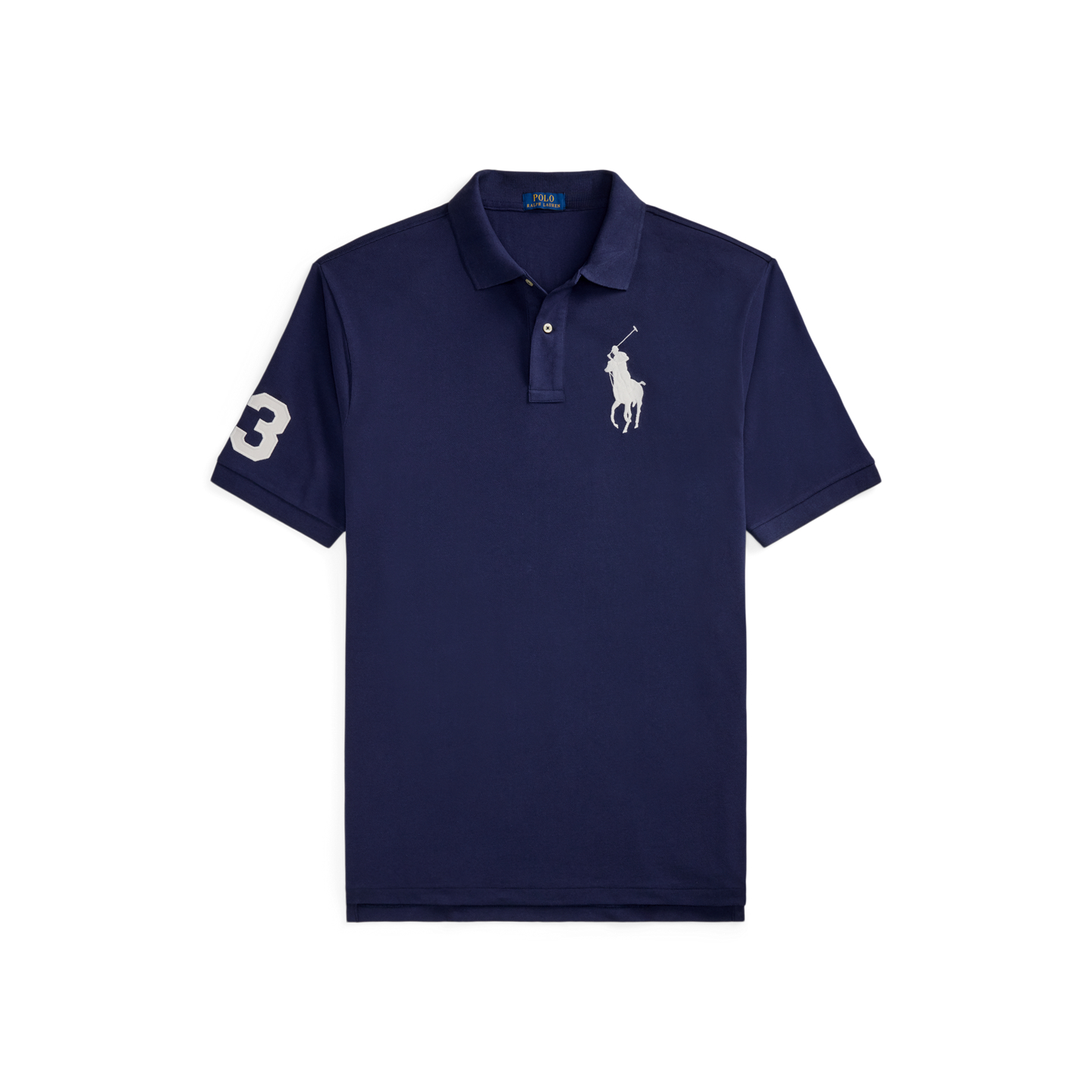 Мужское поло Ralph Lauren Big Pony Mesh Polo, цвет: Тёмно-синий — фото 6