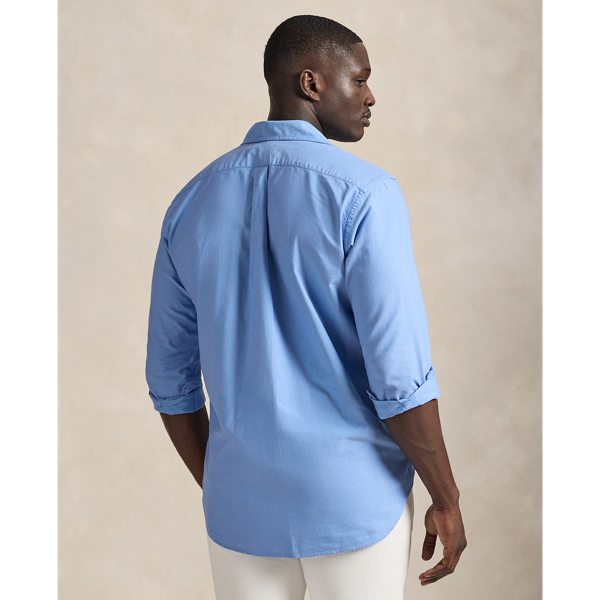 Bristol Blue Garment-Dyed Oxford Shirt Big & Tall 5