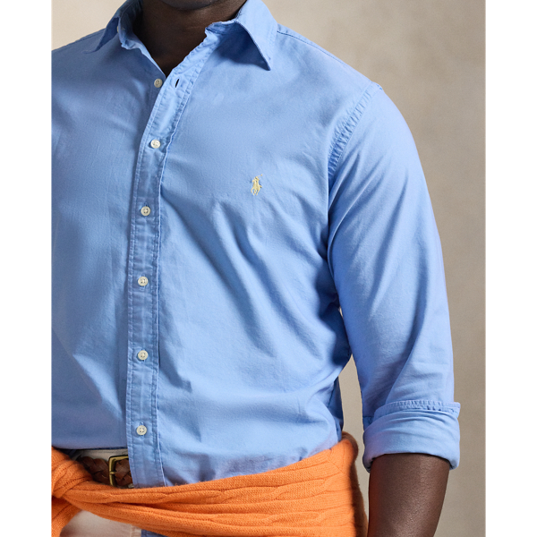 Bristol Blue Garment-Dyed Oxford Shirt Big & Tall 6