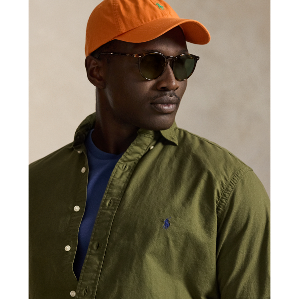 New Olive Garment-Dyed Oxford Shirt Big & Tall 6