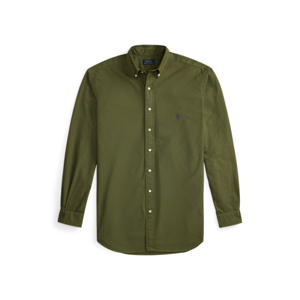 New Olive Garment-Dyed Oxford Shirt Big & Tall 2