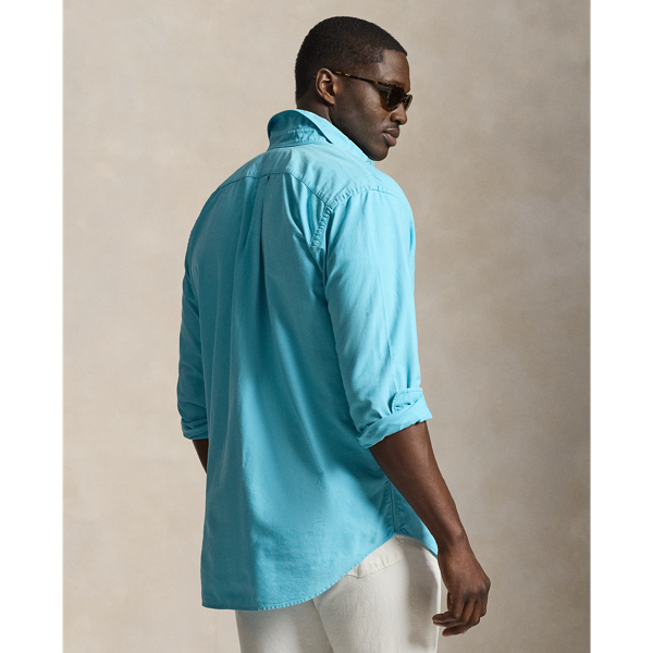 Perfect Turquoise Garment-Dyed Oxford Shirt Big & Tall 5