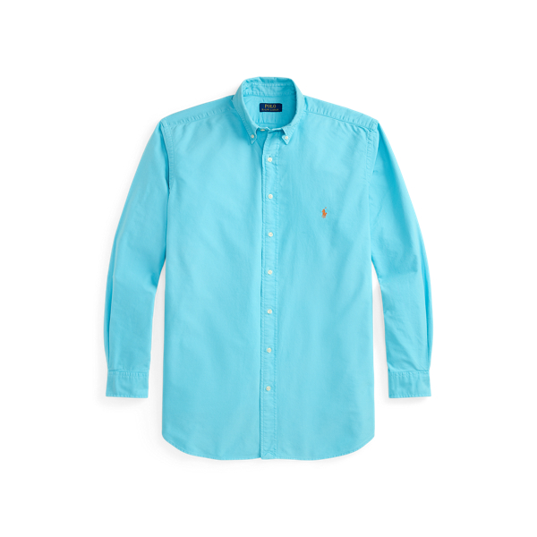 Perfect Turquoise Garment-Dyed Oxford Shirt Big & Tall 2
