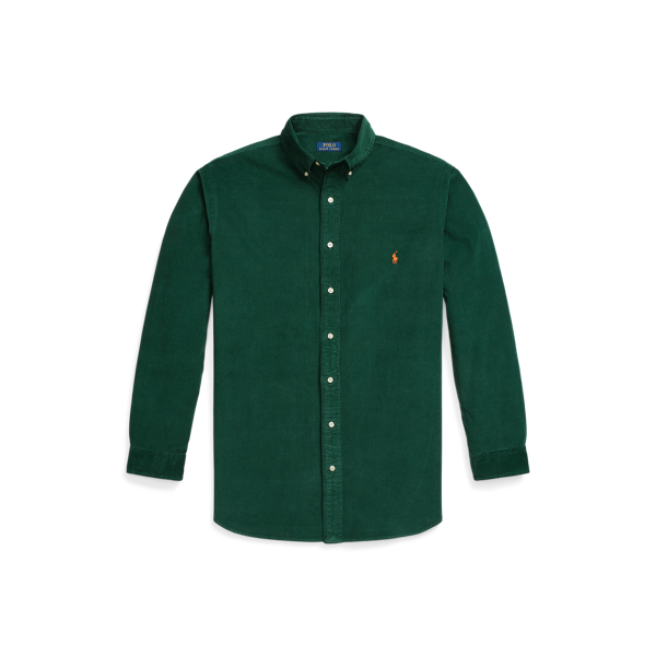 Hemd aus fein geripptem Kordsamt Big & Tall in 1