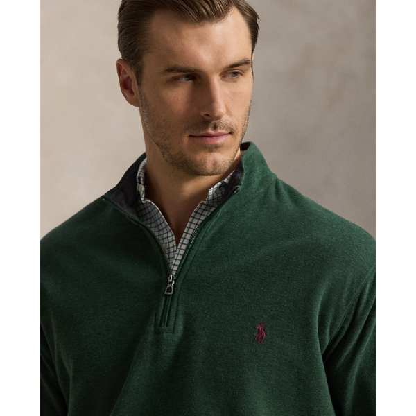 Luxury Jersey Quarter-Zip Pullover