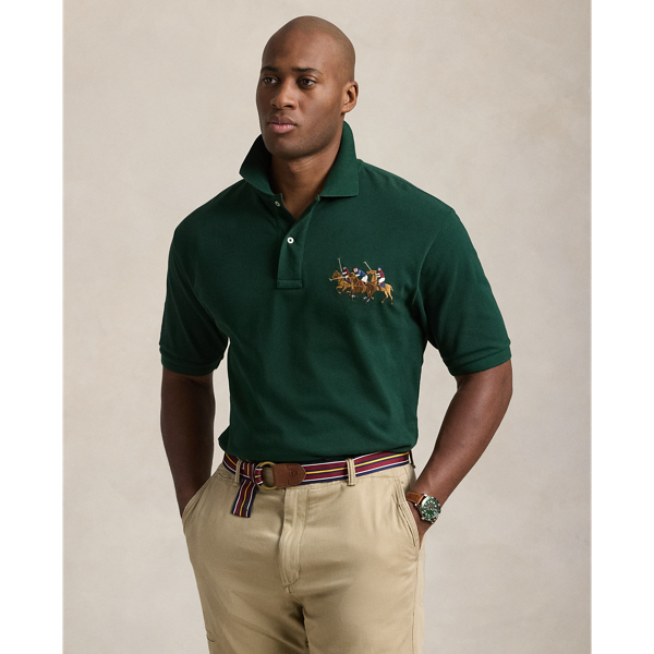 Triple-Pony Mesh Polo Shirt