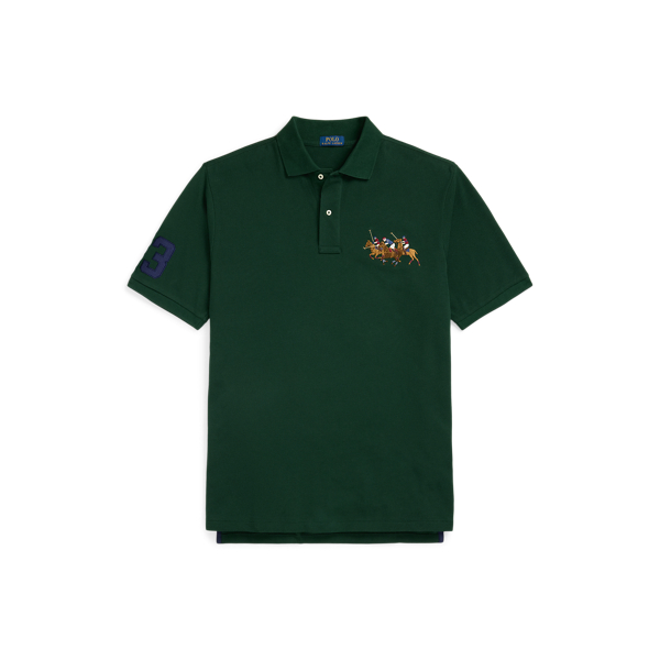 Triple-Pony Mesh Polo Shirt