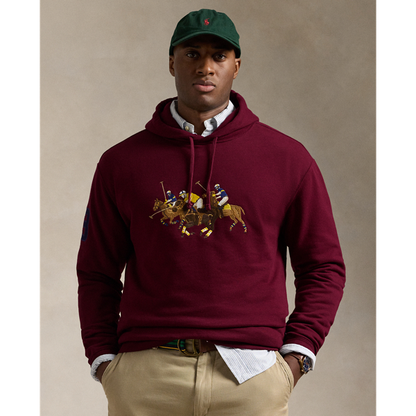 Classic Wine Triple-Pony Fleece Hoodie Big & Tall 1