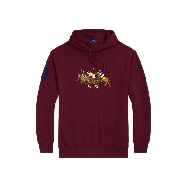 Burgundy polo hoodie best sale