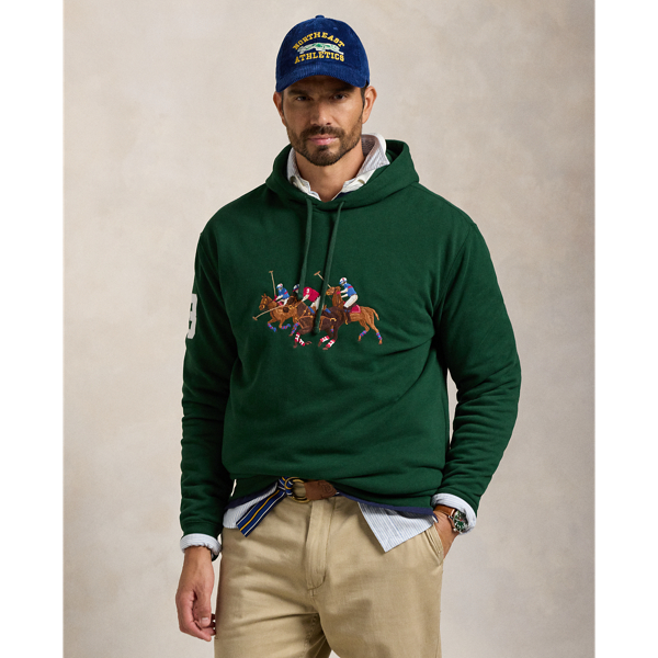 College Green Triple-Pony Fleece Hoodie Big & Tall 1