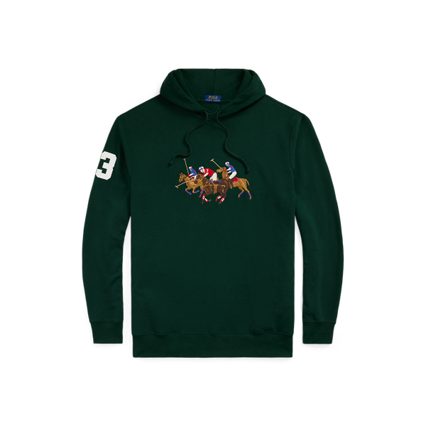 Triple-Pony Fleece Hoodie 