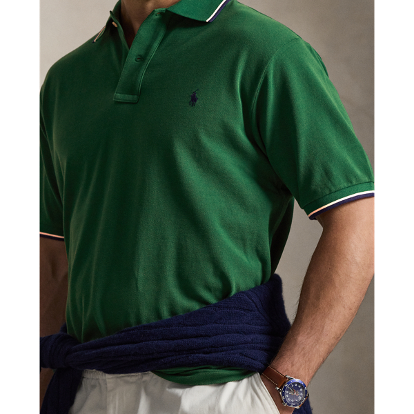 Polo en coton piqu&eacute; Big & Tall en Vert New Forest 6