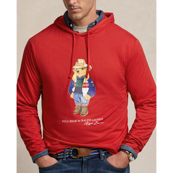 RL2000 Red Sun Valley Polo Bear Jersey Hooded T-Shirt Big & Tall 6