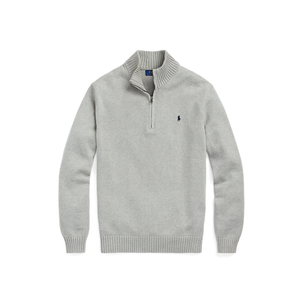 Cotton Quarter-Zip Jumper